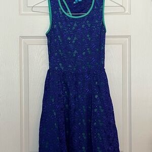 Nanette Lepore Purple Lace Top with Green Trim